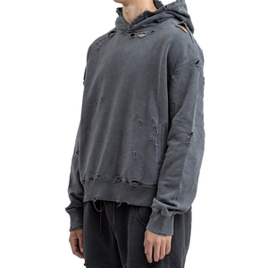 Sudaderas con Capucha para Hombre, Corte Regular, Estilo Desgastado, 100% Algodón, Invierno, Venta al Por Mayor, Precio de Oferta - Product Image 3
