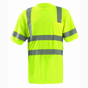 T-shirt de sécurité haute visibilité à séchage rapide pour homme, en polyester, avec logo personnalisé, respirant, manches courtes, conforme aux normes AS/NZS CE - Product Image 5