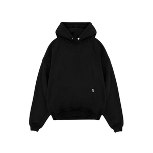 Sudadera holgada con capucha para parejas Algodón mezclado Unisex Basics Pullover para Otoño Invierno Casual Streetwear - Product Image 2