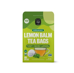Thé biologique à la mélisse FGO, 100 sachets, sachets de thé aux herbes écologiques, sachet refermable - Product Image 1