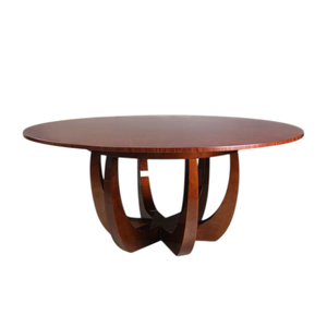 Table d'appoint ronde moderne en bois de manguier massif avec étagère de rangement ouverte, mobilier de salon à prix avantageux - Product Image 6