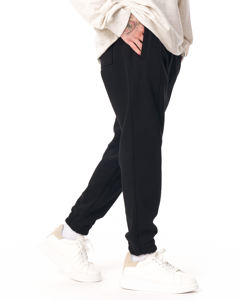 OEM servicio personalizado de gran tamaño pesado algodón hombres personalizado básico Premium negro Jogger pantalón oferta al por mayor tendencia 2024 calidad - Product Image 1