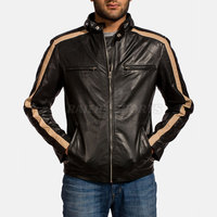Nouvelle Arrivée 2026 RAIEBA ENTERPRISES Blouson en Cuir pour Homme Col Montant Haute Qualité Imperméable Respirant Écologique Hiver OEM
