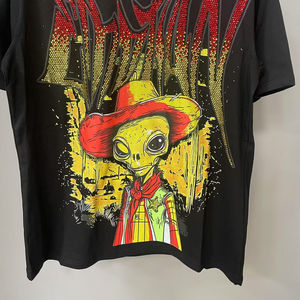 Nouveauté Été 2026 T-shirts pour Hommes de Marque de Qualité Supérieure, Style Hip Hop, à Motifs Graphiques Personnalisés 'Mixed Emotion' et Ornés de Strass - Product Image 3