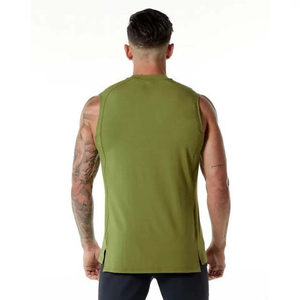 Camiseta sin Mangas con Logotipo Personalizado al Precio Más Bajo para Hombre, Camiseta sin Mangas de Color Sólido de Secado Rápido 100% Algodón para Unisex - Product Image 2