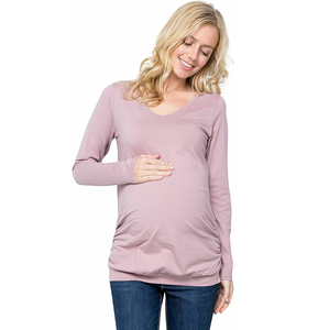 2026 <b>Women</b> Maternity T-<b>Shirt</b> Button Print Appliques 100% Cotton Loose Breathable Eco-Friendly Custom Made Pregnant <b>Women</b> Summer - Product Image 6