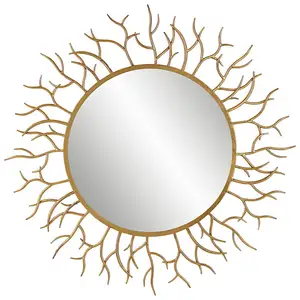 Gold Natural Branch Design Wall Mirror Is Both Beautiful And Eye Catching Modern Artistic Will Add A Touch Of Luxury To Home