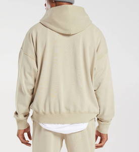 2025 Venta al por mayor Streetwear Heavyweight Oversized Hoodie Zip up Hoodie Vintage Acid Wash Sudadera con capucha para hombre - Product Image 6