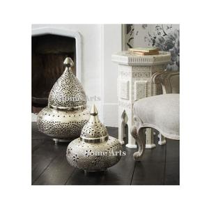 <b>Set</b> <b>Of</b> 3 Metal Hotel Decorations Lantern Different Sizes And Shape Cutting Lantern Decor Hotel Decoration Use - Product Image 3