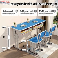 Ensemble de mobilier scolaire de haute qualité, confortable et abordable pour étudiants, bureaux et chaises doubles