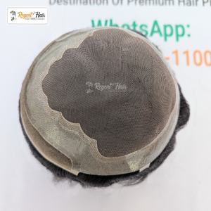 Top vente REGENT BWFL hommes toupet 100% indien Remy cheveux humains vague naturelle Style droit attaché à la main trame Stock en gros - Product Image 1