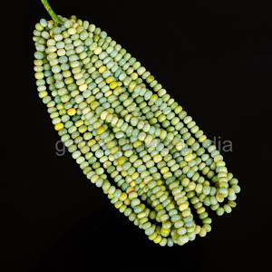 Perroquet naturel vert opale perles de pierres précieuses pour la fabrication de bijoux 8mm opale lisse perles rondelle en gros 16 "bonbons opale pierre en vrac - Product Image 5