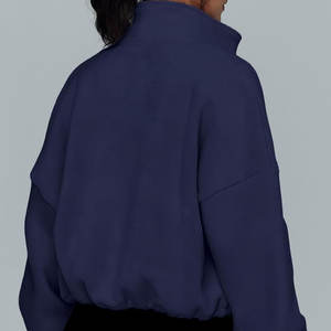 Top corto de manga larga con estilo de Color sólido, Sudadera con capucha para mujer, gran oferta por temporada, transpirable, con cordón, Top corto, sudaderas con capucha 2025 - Product Image 6