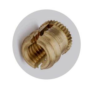 ตัวแทรกทองเหลืองขยายตัวล็อกตัวเองสำหรับการฉีดขึ้นรูปและส่วนประกอบเทอร์โมพลาสติก - Product Image 2