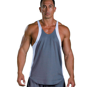 Custom Wholesale Polyester Gym Mens <b>Running</b> <b>Singlet</b> Fitness Sports Workout Tank Top Badge for Bodybuilding Stringer Vest - Product Image 2