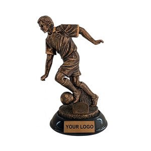 WeiVista Resin Soccer Player Trophy Sculpture Sports Award <strong>Figurine</strong> for Tournament or Club Display Wholesale - Product Image 1