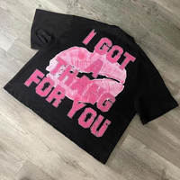 T-shirt sans manches pour homme en coton lourd surdimensionné, style vintage, imprimé graphique, épaules tombantes, col rond, streetwear, délavé, long, tricoté