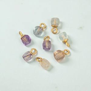 Tiny Fluorite Gemstone Charms-DIY Handmade Sterling Silver Christian Bohemian Style Charms-Vente en gros de bijoux de vente chaude - Product Image 1