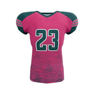 Concessionnaire en gros, uniforme de football américain personnalisé, coupe athlétique à manches courtes, respirant et sublimé, caractéristiques de style - Product Image 2