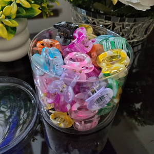 Mini Pinzas para el Cabello, Accesorios para el Cabello para Niñas, Pinzas de Plástico para el Cabello, Color Sólido, Lindas Pinzas para el Cabello, 48 Piezas - Product Image 1