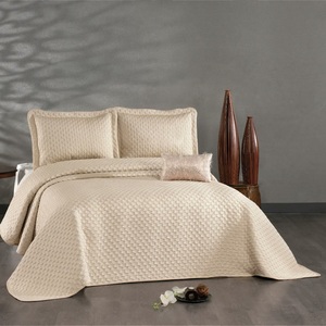 Juego de Ropa de Cama Guzide ELI T Cappuccino de 4 Piezas, Personalizado, Clásico, de Lujo, 100% Chenilla Orgánica, Tejido a Rayas, Lavable, Antipolvo - Product Image 1
