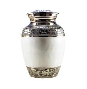 Wholesale High Quality Metal Handmade Human <b>Ashes</b> Cremation Urns Nickel Finished High Gloss Finish American Style Customizable - Product Image 2