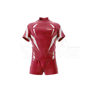 Meilleure vente uniforme de rugby à manches courtes de haute qualité ensembles de vêtements de sport confortables Offre Spéciale de nom d'équipe personnalisé - Product Image 3