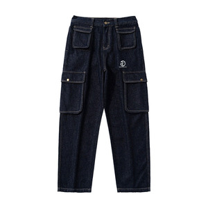 2025 été hommes décontracté droite Denim pantalon à la mode jean ample avec finition lavée en détresse Look pour rue poche jean - Product Image 4