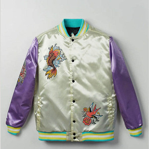 Blouson Bomber en Satin Léger pour Hommes, Manches Longues Brillantes, Vêtement Casual à Fermeture Éclair, Vêtement de Rue, Mode Tendance, Manteau Confortable - Product Image 4