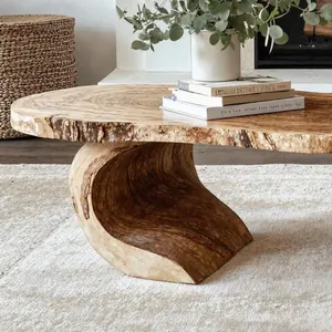 Table basse en bois dur de qualité supérieure avec finition brillante et rangement disponible à des prix abordables - Product Image 3