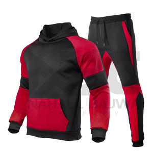 Survêtement deux pièces personnalisé pour hommes, vêtements de sport, pantalon à capuche, grande taille, couleur blanche. - Product Image 4