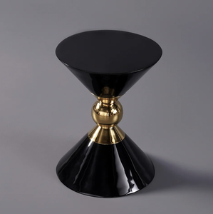 Mesa de centro de tema sólido con parte superior elegante y cuerpo de metal para decoración de sala de estar hogar apartamento acento extremo Uso de mesa auxiliar - Product Image 3