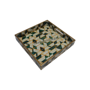 Wholesale High Quality Elegant Wooden Tray Food Gifting <b>Hamper</b> Square Serving Tray With Handles for <b>Coffee</b> - Product Image 2