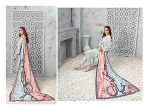 Satén de alta calidad para mujer Salwar Kameez elegante bordado estampado recto ropa de invierno modesta moda mujer hermoso patrón - Product Image 2