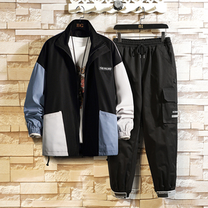ชุดวอร์มเสื้อแจ็คเก็ตกางเกงคาร์โก้สำหรับผู้ชายผ้าโพลีเอสเตอร์100% - Product Image 6