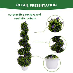 Tripla palla verde bosso topiaria vita come nataurale vero tocco fatto a mano simulazione piccolo albero in vaso per la casa - Product Image 4