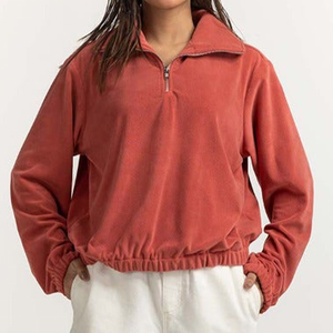 100% sudaderas de algodón de alta calidad con cuello redondo para mujer, diseño de agujeros bordados, Sudadera con capucha con dobladillo crudo, patrón estampado de talla grande 6XL, forro polar liso - Product Image 3