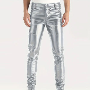 Pantalones de Cuero para Hombre, Diseño Elegante y Moderno, Premium, Suaves, Transpirables, Ligeros, Ecológicos, Duraderos, Perfectos para Uso Diario Informal - Product Image 1