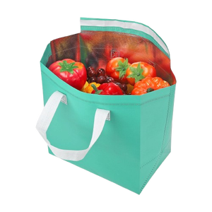 Sac isotherme personnalisé en non-tissé écologique avec logo, sacs alimentaires réutilisables à poignées pour lait et gâteaux, livraison rapide - Product Image 4