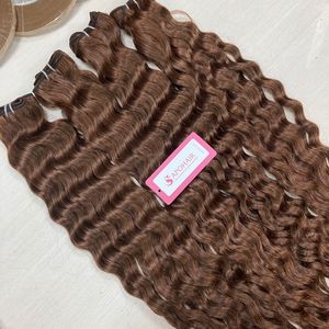 Superventas ondulado virgen cutícula alineada Remy 100 cabello humano extensiones de cabello dibujado Doble - Product Image 2
