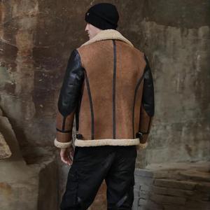 Chaqueta de cuero personalizable para hombre con cuello levantado diseñada profesionalmente para la temporada de invierno Cierre de cremallera Cuero de piel de vaca - Product Image 5