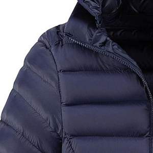 Veste matelassée à capuche en duvet de canard ultra-légère Manches longues Col montant Fermeture éclair Respirante Coupe-vent Imperméable Veste d'extérieur - Product Image 3