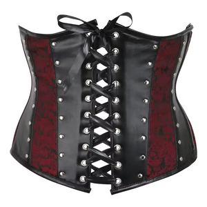Women's Breathable Faux Suede Leather Corset Gothic Bralette with OEM Design Logo <b>Body</b> Shaping Crop Top Bustier Crop Top - Product Image 2