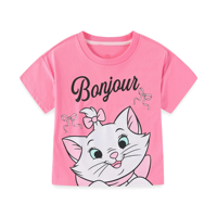 Ensemble 2 pièces pour filles, vêtements décontractés d'été de qualité supérieure, imprimé personnalisé, col rond, manches courtes, 100% coton tricoté