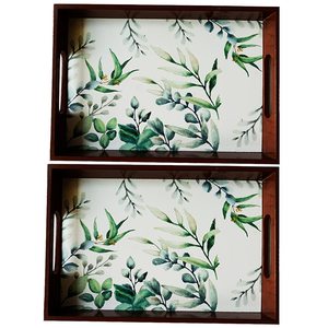 Bandeja de Madera Artesanal con Asas Laterales, Multiusos, para Desayuno, Té y Café, para Cocina y Comedor - Product Image 3