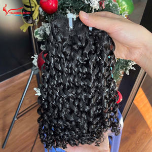 Vapeur Pixie Curl Vietnamien Extension de Cheveux Humains Couleur Noire Naturelle Cheveux 16 Pouces Prêt à Expédier - Product Image 3