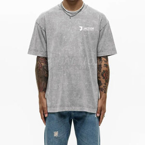 Camiseta estampada holgada personalizada de nuevo estilo para hombre, camiseta de lavado ácido, fabricante, precio barato, camiseta de manga corta con lavado ácido - Product Image 1