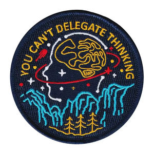 Alphabets ronds 3D personnalisés patchs en tissu sergé brodé thermocollants Style à coudre décoration à paillettes pour vêtements chapeaux en feutre - Product Image 1