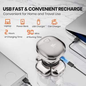 Afeitadora Eléctrica Recargable Inalámbrica para Hombre, Kit de Afeitado en Seco y Húmedo con Pantalla LED IPX7, para Recortar Barba y Nariz - Product Image 5