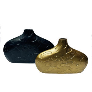 <b>Gold</b> Time Piece Modern Design Aluminium Metal Flower <b>Vase</b> Mirror Polished High Quality Planter Hot Selling Floor <b>Vase</b> - Product Image 4